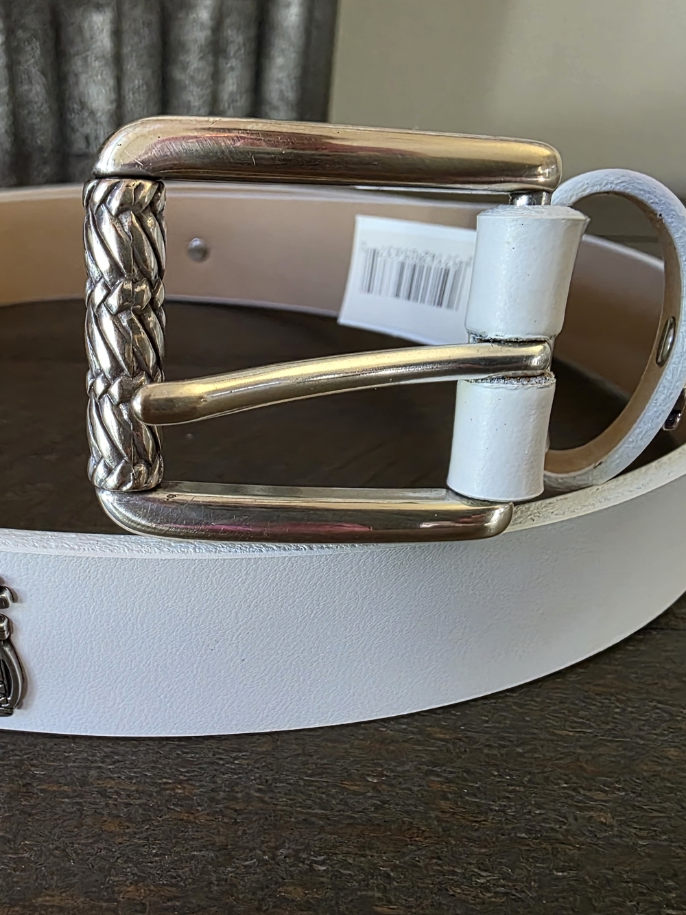 Glenayr Golf White Leather Golf Belt Bag Conchos Made In Canada Size M New - Picture 13 of 14